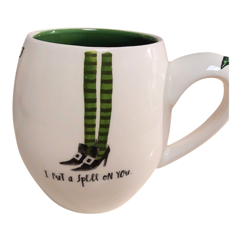 New HTF Rae Dunn Stocking Witch Legs Mug I PUT A SPELL ON YOU - Picture 2 of 6